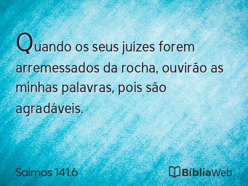 Salmos 141:6 em imagem para compartilhar