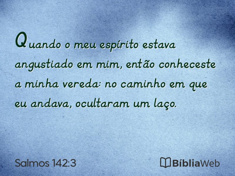 Salmos 142:3 em imagem para compartilhar