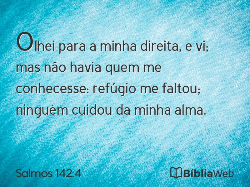 Salmos 142:4 em imagem para compartilhar