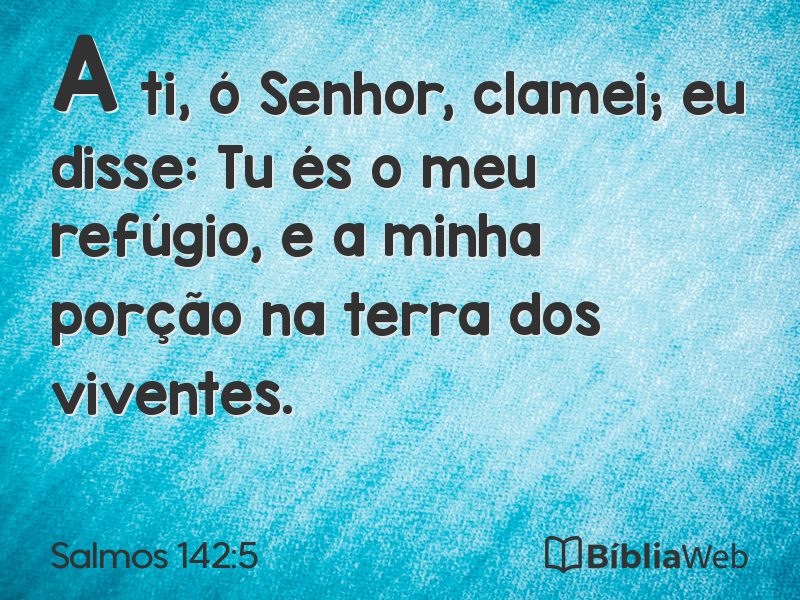 Salmos 142:5 em imagem para compartilhar