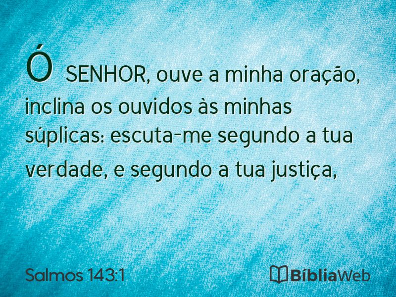 Salmos 143:1 em imagem para compartilhar
