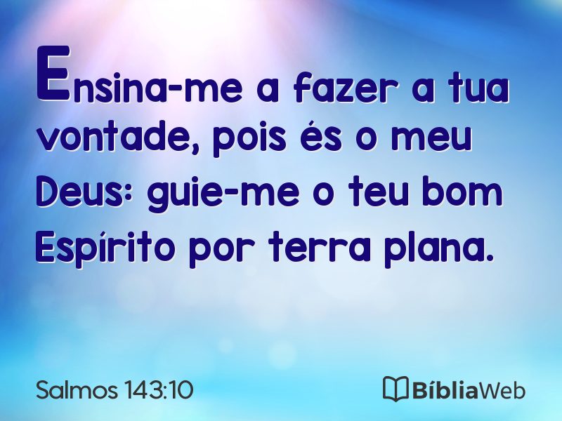Salmos 143:10 em imagem para compartilhar