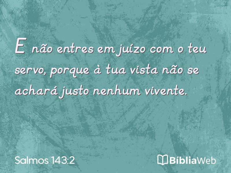 Salmos 143:2 em imagem para compartilhar