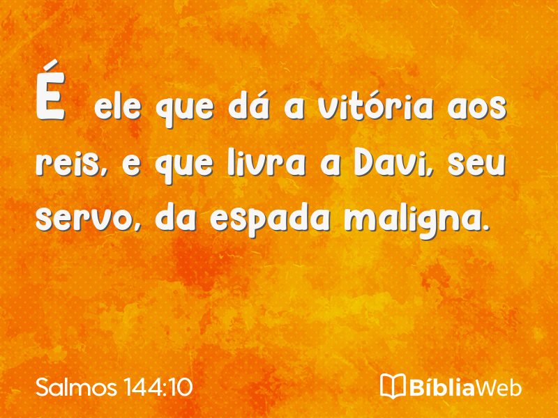Salmos 144:10 em imagem para compartilhar