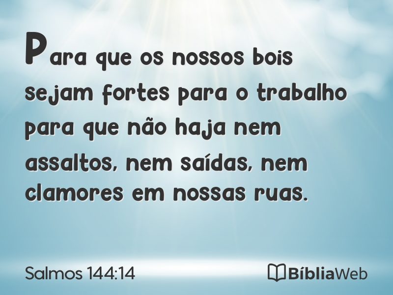 Salmos 144:14 em imagem para compartilhar