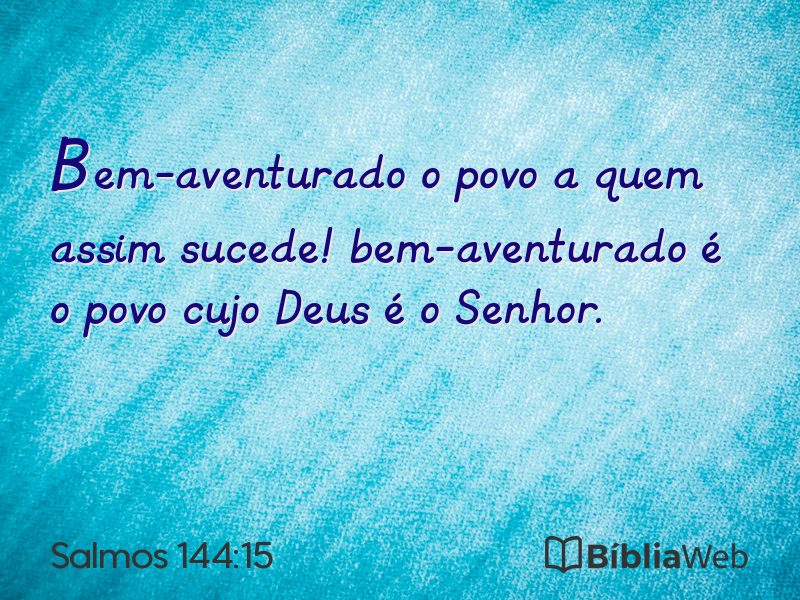 Salmos 144:15 em imagem para compartilhar