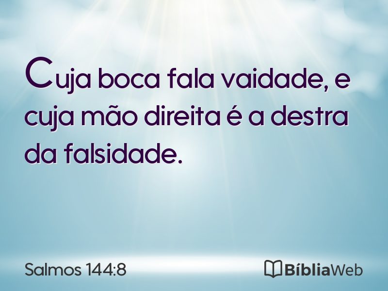 Salmos 144:8 em imagem para compartilhar