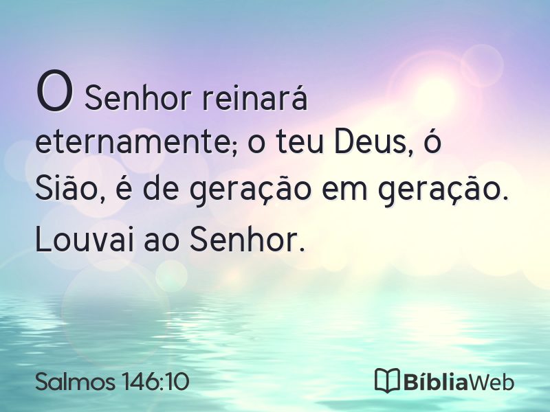 Salmos 146:10 em imagem para compartilhar