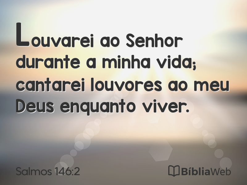 Salmos 146:2 em imagem para compartilhar