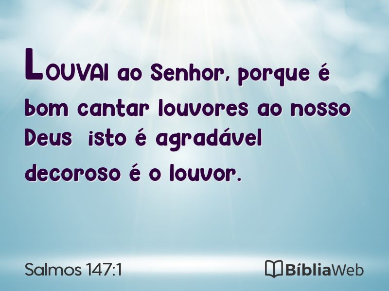 Salmos 147:1 em imagem para compartilhar
