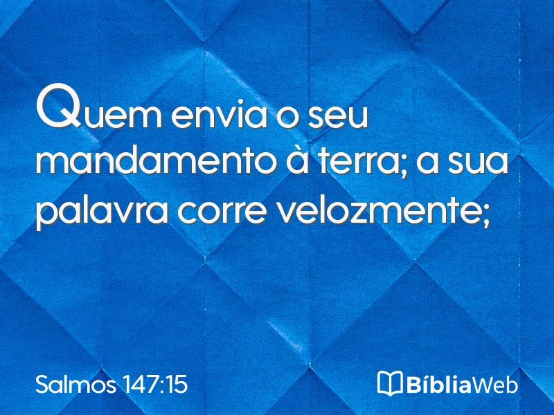 Salmos 147:15 em imagem para compartilhar