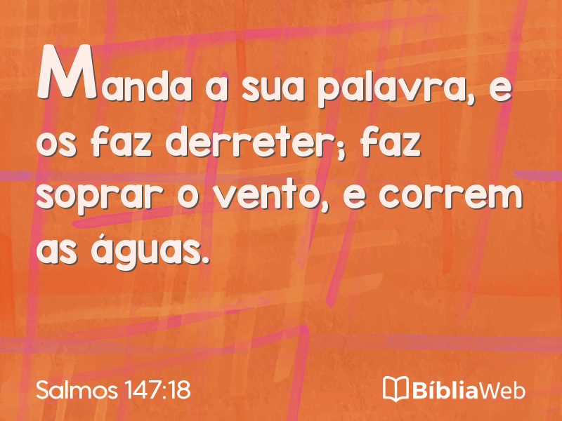Salmos 147:18 em imagem para compartilhar