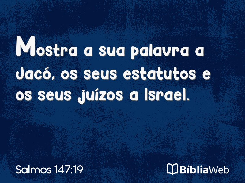 Salmos 147:19 em imagem para compartilhar