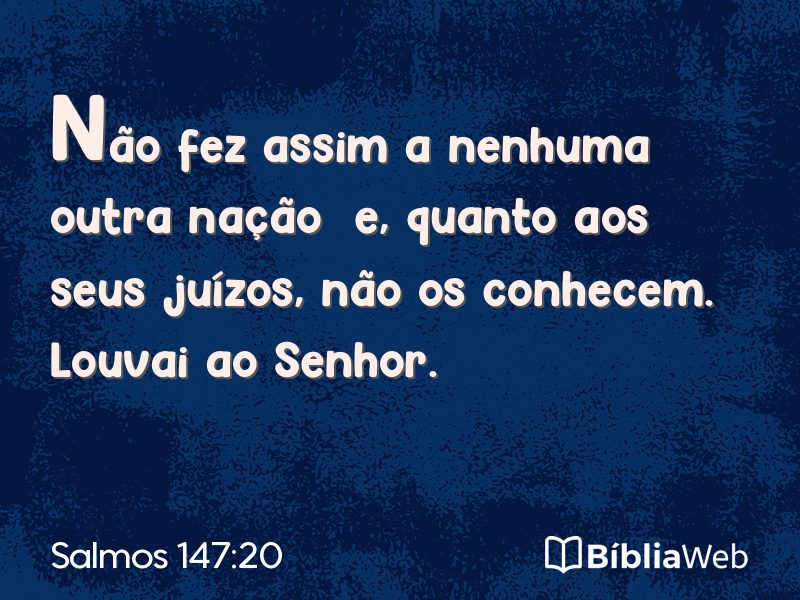 Salmos 147:20 em imagem para compartilhar