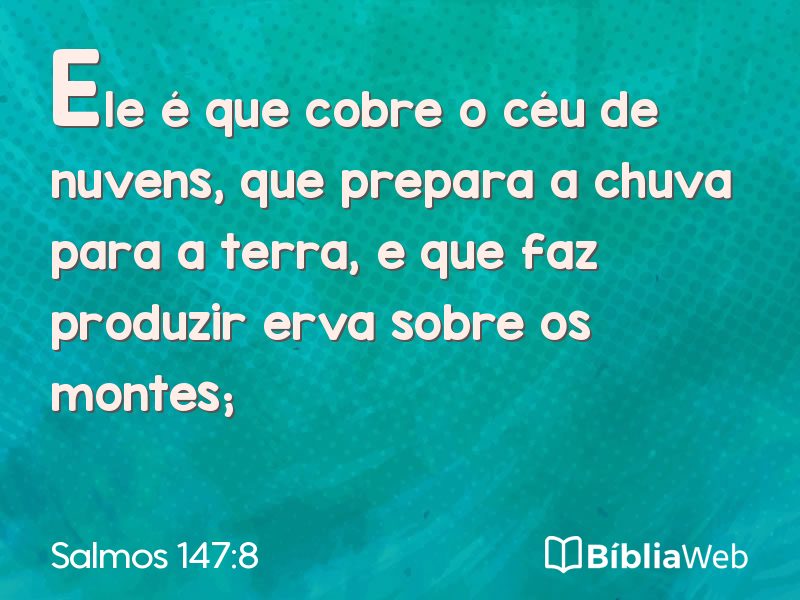 Salmos 147:8 em imagem para compartilhar