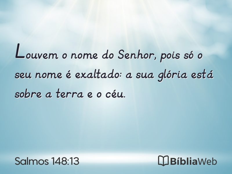 Salmos 148:13 em imagem para compartilhar
