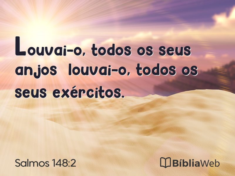 Salmos 148:2 em imagem para compartilhar