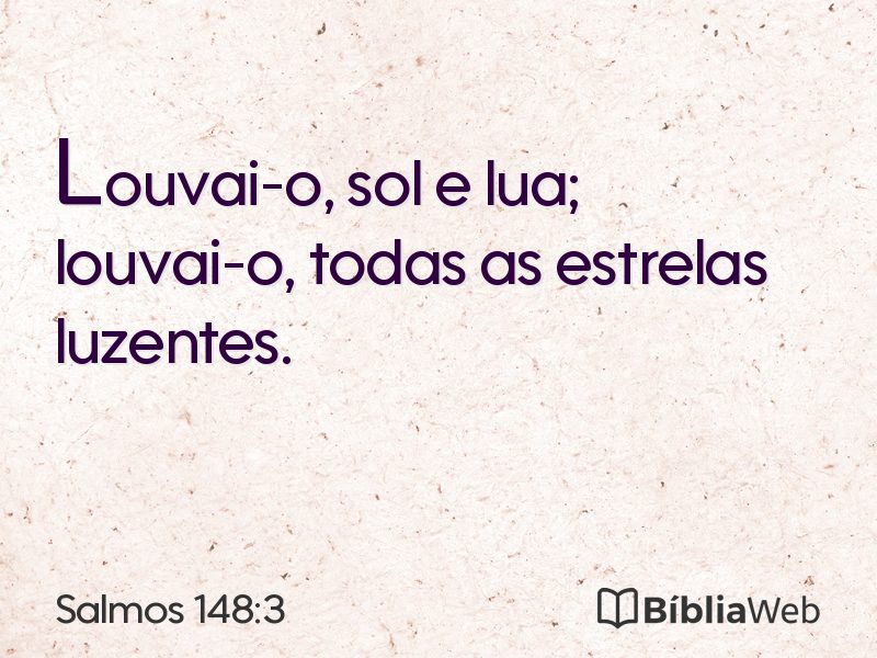 Salmos 148:3 em imagem para compartilhar