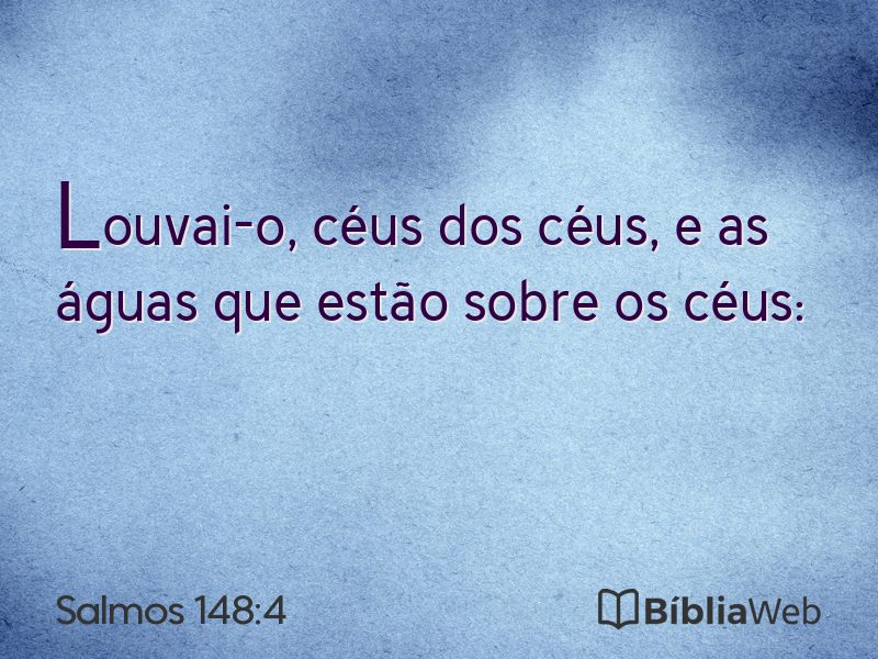 Salmos 148:4 em imagem para compartilhar