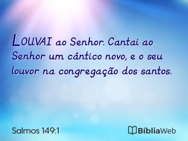 Salmos 149:1 em imagem para compartilhar