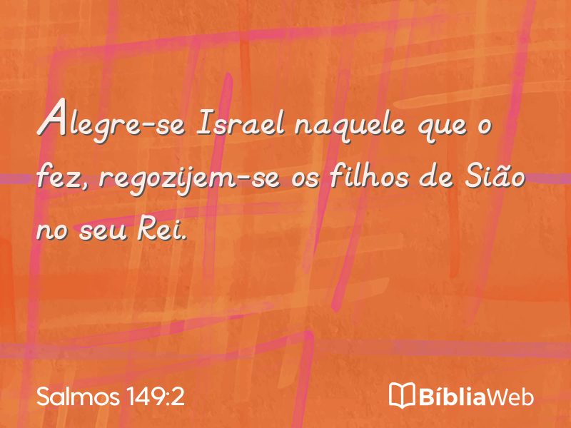 Salmos 149:2 em imagem para compartilhar