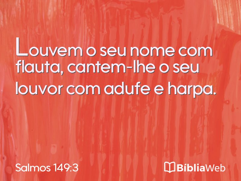 Salmos 149:3 em imagem para compartilhar