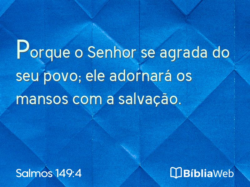 Salmos 149:4 em imagem para compartilhar