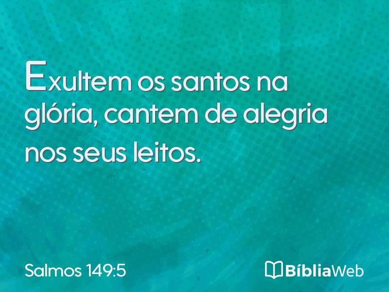 Salmos 149:5 em imagem para compartilhar