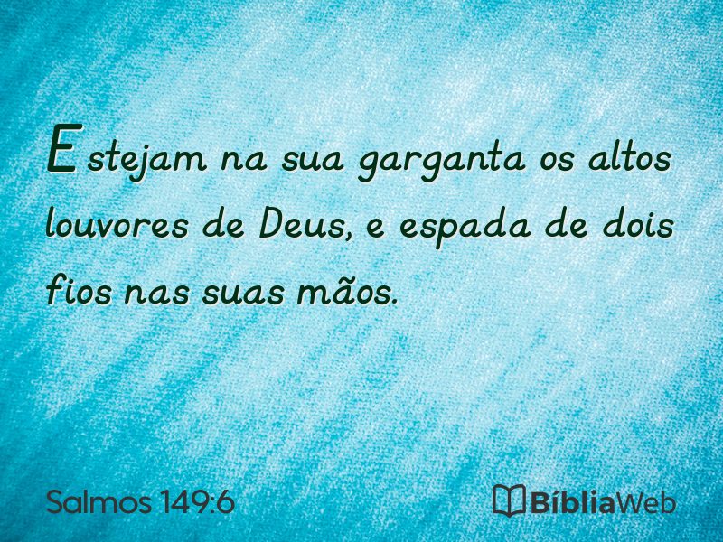 Salmos 149:6 em imagem para compartilhar