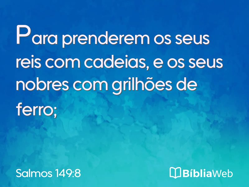 Salmos 149:8 em imagem para compartilhar