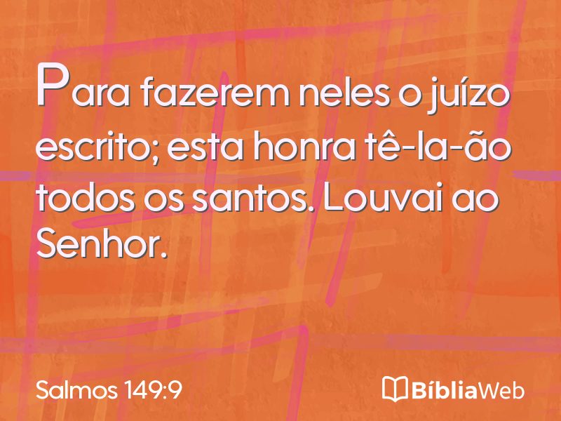 Salmos 149:9 em imagem para compartilhar