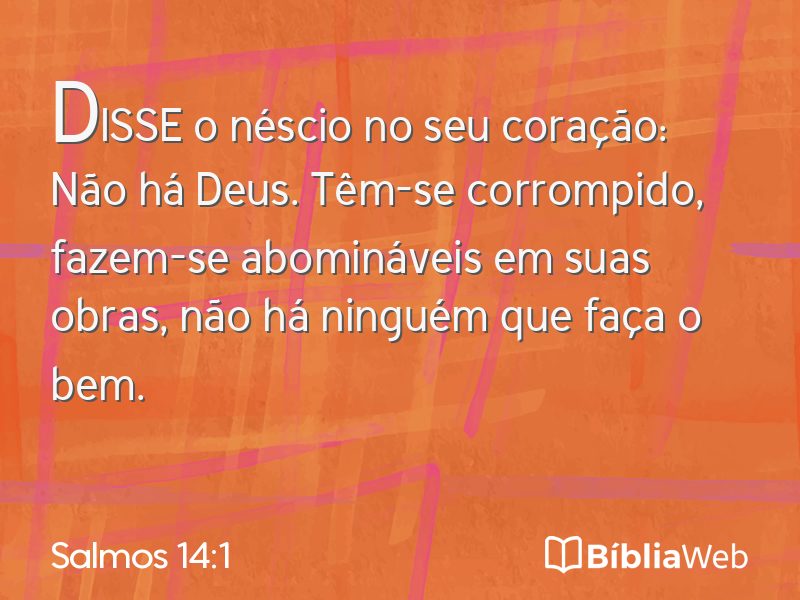 Salmos 14:1 em imagem para compartilhar