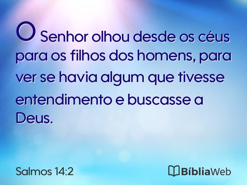 Salmos 14:2 em imagem para compartilhar