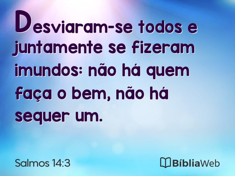 Salmos 14:3 em imagem para compartilhar