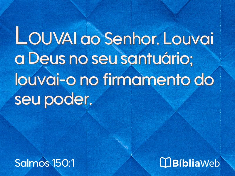 Salmos 150:1 em imagem para compartilhar