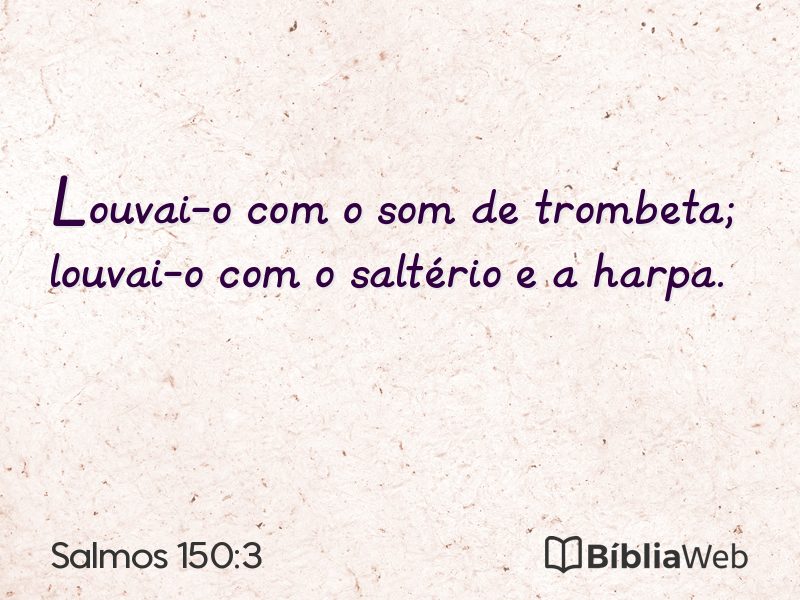 Salmos 150:3 em imagem para compartilhar