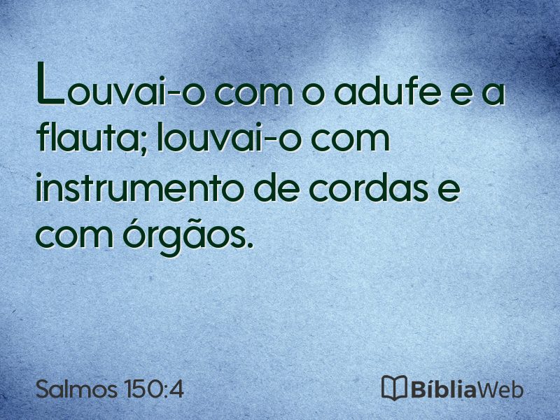 Salmos 150:4 em imagem para compartilhar