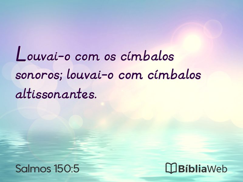 Salmos 150:5 em imagem para compartilhar