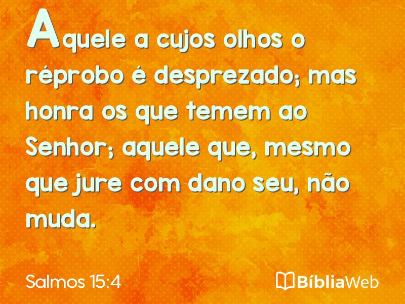 Salmos 15:4 em imagem para compartilhar