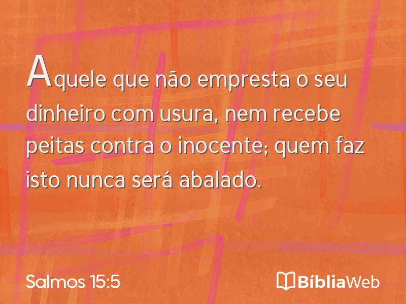Salmos 15:5 em imagem para compartilhar