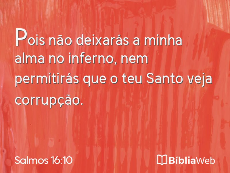 Salmos 16:10 em imagem para compartilhar