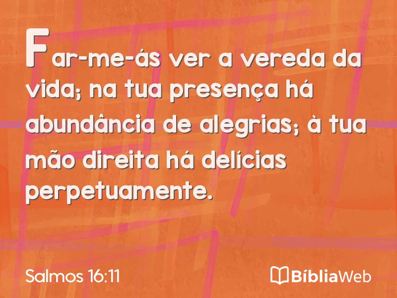 Salmos 16:11 em imagem para compartilhar