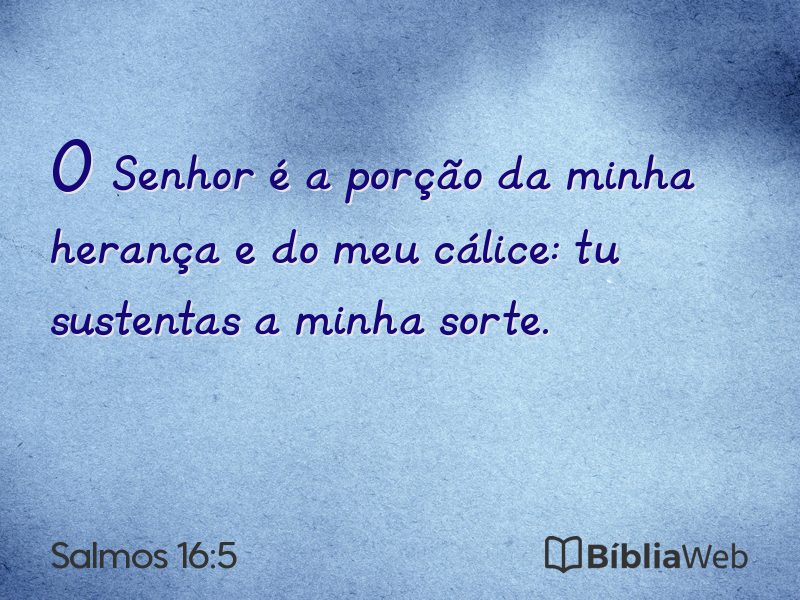 Salmos 16:5 em imagem para compartilhar