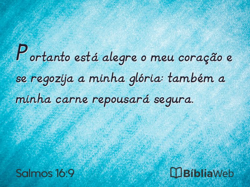 Salmos 16:9 em imagem para compartilhar