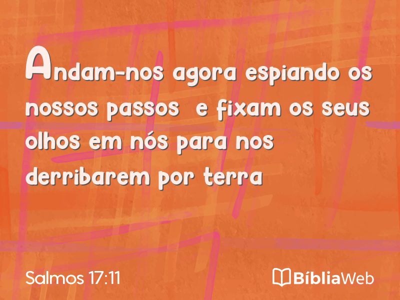 Salmos 17:11 em imagem para compartilhar