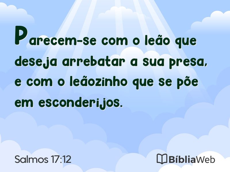 Salmos 17:12 em imagem para compartilhar