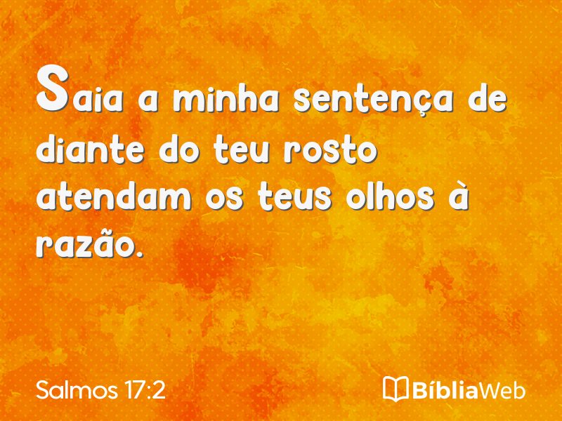 Salmos 17:2 em imagem para compartilhar