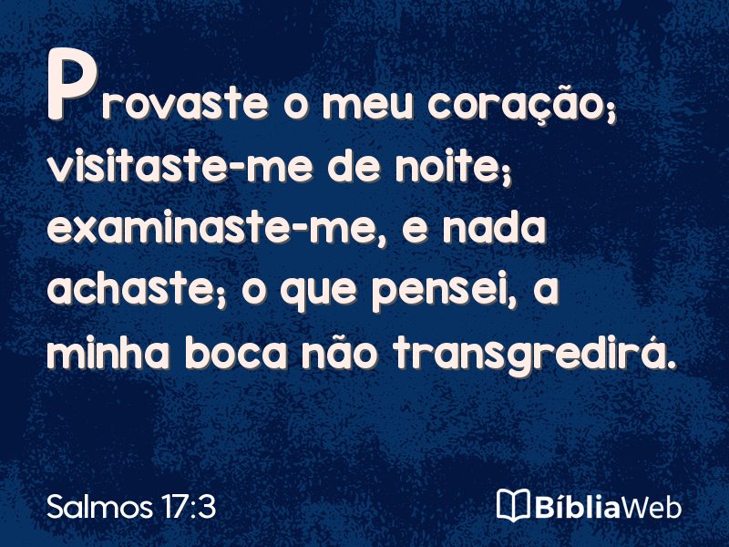Salmos 17:3 em imagem para compartilhar