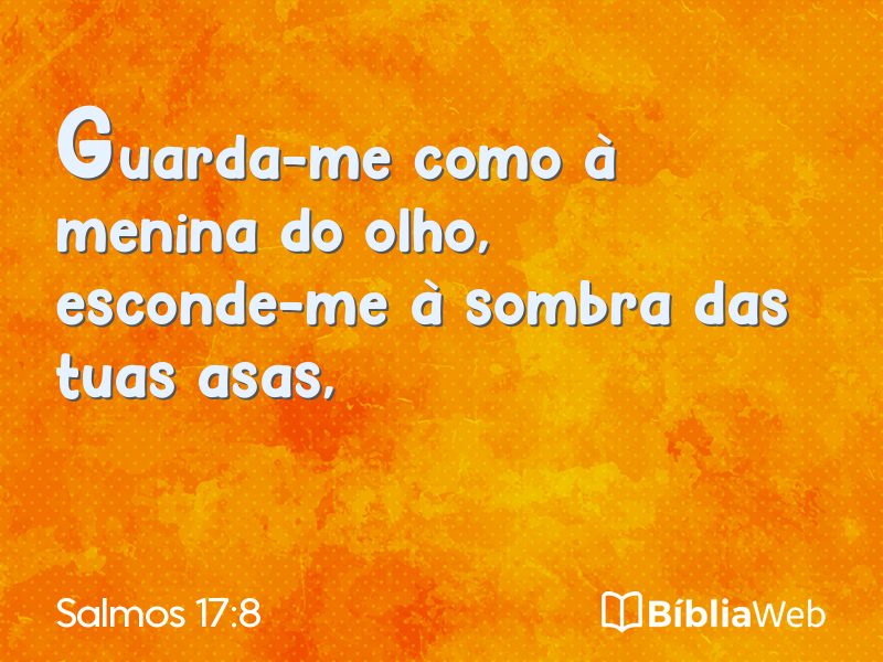 Salmos 17:8 em imagem para compartilhar