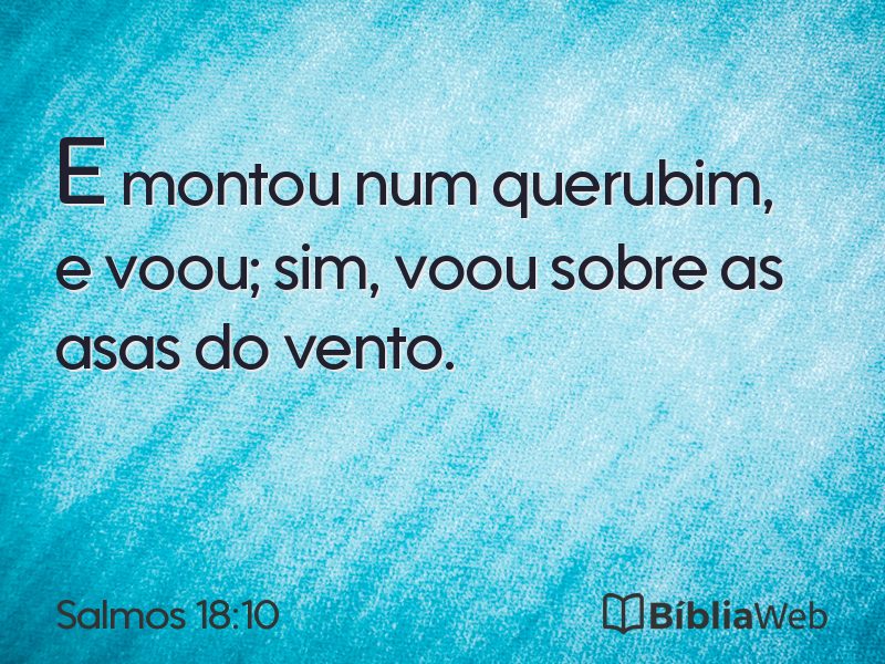Salmos 18:10 em imagem para compartilhar